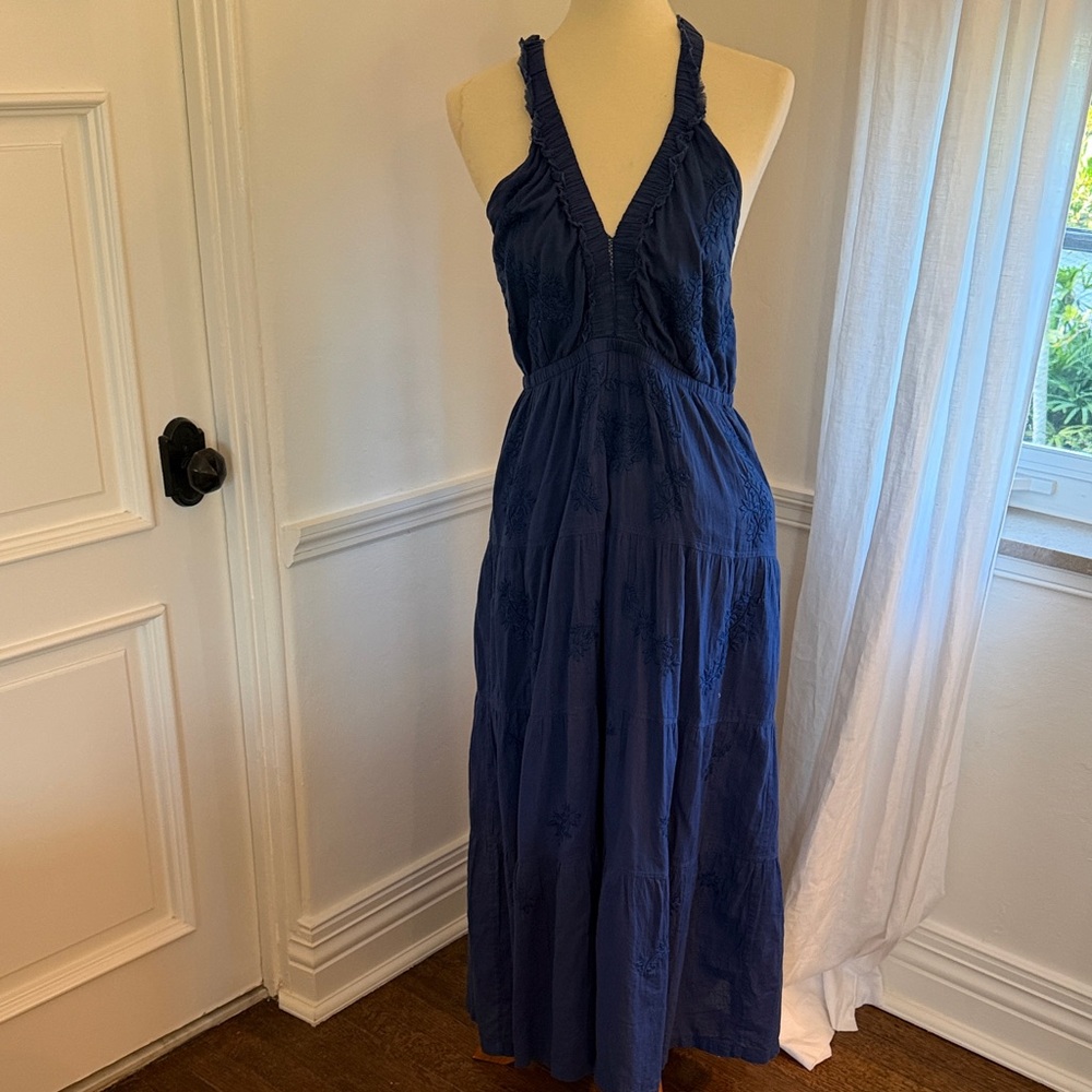 Roberta Roller Rabbit Women's Ibera Dress Small Navy Blue